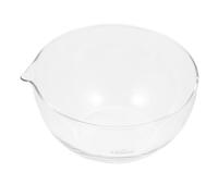 Glass round Evaporating Dish with Spout for Lab Mixing | Flat Bottom, Large Surface Area Design, Supports Direct Flame, for Sample Prep and Classroom Use