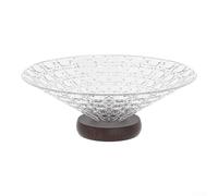 Glass Round Produce Holder for Storing Fruits Vegetables Bread Desserts and Snacks in Modern For Homes (1850)