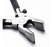 Glass Running Pliers with Curved and Rubber Tips - Chrome Vanadium Steel Glass Breaking Tool for Stained Glass Projects, 8 in (204 mm)