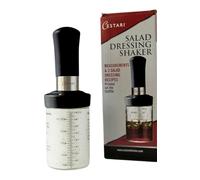 Glass Salad Dressing Bottle: Premium Borosilicate Salad Dressing Shaker with Mixer Insert • Leak Proof Salad Dressing Blender and Dispenser with Measurements and Recipes • Reusable Vinaigrette Cruet