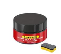 Glass Scratch Remover Kit, Automobile Glass Polishing Wax with Sponge, Windscreen Scratch Remover, Polishing Wax to Remove Scratches from Car Windshield & Home Glass, Car Window Screen Cleaner Kit