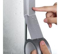 Glass Sealing Tape, Win dow Windproof Tape, Glass Weather Sealing Tape Air Conditioner Drafty Cold Plastic Shrink Film Tape(silver)