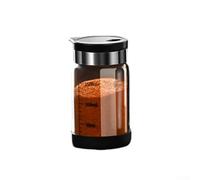 Glass Seasoning Bottle, 250ml/350ml, Controllable Amount Dispenser, Food-Grade Storage Jar, Elegant Kitchen Organizer for Salt and Spices(black cover-100ML)