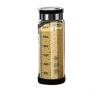 Glass Seasoning Bottle Elegant Storage Solution for Spices in the Kitchen for Salt, Monosodium Glutamate, and More (black cover-300ML)