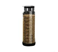Glass Seasoning Bottle Elegant Storage Solution for Spices in the Kitchen for Salt, Monosodium Glutamate, and More (black cover-450ML)