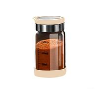 Glass Seasoning Bottle with Dispenser, Food-Grade Spice Jar for Salt and MSG, Elegant Kitchen Storage Container, Black/White(white cover-100ML)