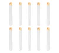 Glass Serological Test Tubes 10pcs round Bottom with Wooden Corks | Accurate Measurement Scale, Smooth Inner Wall, Chemical Resistance, Heat Tolerance, for Tissue Culture, Biological Samples