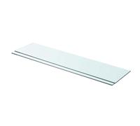 Glass Shelf 2pc Clear Tempered Glass 90x20cm 8mm Wall Display Durable Heavy Duty
