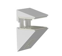 Glass Shelf Brackets Adjustable Clamp Fixture for Secure Wall Shelving in Kitchen Office Exhibition Room Space Saving Solution