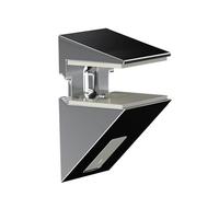 Glass Shelf Brackets Adjustable Clamp Fixture for Secure Wall Shelving in Kitchen Office Exhibition Room Space Saving Solution