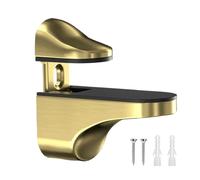 Glass Shelf Brackets Adjustable Clamp - Replacement Support Hardware For Shelves , Durable Holder For Wood, Acrylic, Cabinet Doors, Shower Glass | Easy Install Parts F0r Home, Bathroom, Kitchen, Bar S