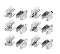 Glass Shelf Brackets,Glass Shelf Support,Adjustable 4mm-8.5mm Thick Glass Clamp Clip Holder Silver Tone 12pcs