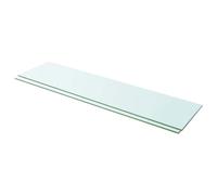Glass Shelf Clear 100x25cm Tempered 8mm 2pcs Wall Display Shelf 15kg Premium Set