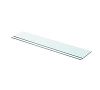 Glass Shelf Clear Tempered 80x15cm 8mm Thick 15kg Load 2pcs Modern Display Wall.