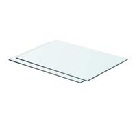 Glass Shelf Clear Tempered Glass 50x30cm 8mm Thick Wall Display 2pcs 15kg Modern