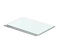 Glass Shelves 2pcs Clear Tempered Glass 8mm 40x20cm Modern Wall Display 15kg Set