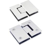 Glass Shower Door Hinge, Two 180 Degree Glass Door Hinges, Replacement Parts for Shower Door Hinges,