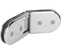 Glass shower door hinges, 135 Degree, Heavy Duty Bathroom Gate Clamp Shower Door Bracket Hinge Plated Clip, for 8-12mm Glass
