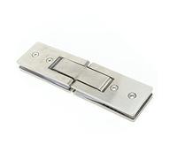 Glass Shower Door Hinges, Heavy Duty Shower Glass Door Hinge Gate Clamp,180 Degree 304 Stainless Steel Shower Glass Doors Hinge, Bathroom Long Strip Door