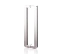 Glass Shower Door Push Pull Handle Two-Sided, Swing Barn Door Handle Pull for Indoor Outdoor Door, Square Glass Door Push Bar, Easy Installation (Color : Silver, Size : 42cm(16 1/2")*40cm)