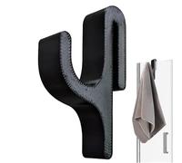 Glass Shower Hook - Drill Free Towel Hanger, Frameless Door Robe Rack with Protective Rubber Coating, Double Sided Heavy Duty Storage, Ideal for Loofah Sponge Clothes Balcony Laundry Cubicles