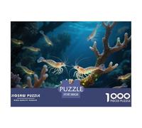 Glass Shrimp 1000 Piece Adults Puzzle Kids Age Games Puzzle Game Animal Unique Gifts Challenge High Difficulty 38x26cm/1000pcs
