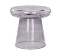 Glass Side Table Grey CALDERA