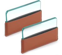 Glass Slicker for Leathercraft with Leather Handle, 0.8cm Thick Burnishing Tool for Smoothing, Polishing and Removing Wrinkles on Leather es, for Beginners(2pcs)