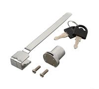 Glass Sliding Door Lock with Key Made from Zinc Alloy for Secure Showcase and Display Cabinet Locking with 2 6mm Glass Compatibility