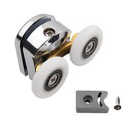 Glass Sliding Door Pulley Adjustable Upper Bottom Rollers Pulleys Runner for Shower Cabin Room Bathroom Sliding Door Runner for Inside House