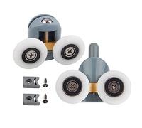 Glass Sliding Door Pulley Adjustable Upper Bottom Rollers Pulleys Runner for Shower Cabin Room Bathroom Sliding Door Runner for Inside House