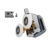 Glass Sliding Door Pulley Adjustable Upper Bottom Rollers Pulleys Runner for Shower Cabin Room Bathroom Sliding Door Runner for Inside House