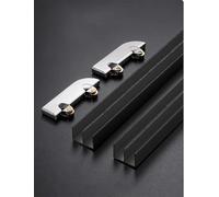 Glass Sliding Door Track Kit for Display Cabinets and Showcases, Smooth Gliding with Dual Channel Guide Rail