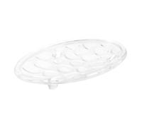 Glass Soap Dish for Countertop Organization and Modern Home | Smooth Surface, Embossed Detail, Decorative Guest Soaps, Bathtub Ledge and Kitchen Use for Tidy Sinks