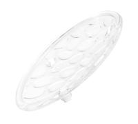 Glass Soap Dish Holder for Bar Soap and Guest Bars | Embossed Modern Design, Non-slip Placement, Space-saving Profile, for Bathtub Ledge and Shower Use