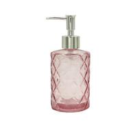 Glass Soap Dispenser Bathroom Countertop Shampoo and Conditioner Dispenser Washing Up Liquid Hand Soap Pump Bottle Dispenser Kitchen(1, Purple)