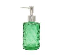 Glass Soap Dispenser Bathroom Countertop Shampoo and Conditioner Dispenser Washing Up Liquid Hand Soap Pump Bottle Dispenser Kitchen(1, Green)