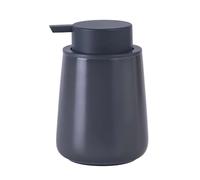 Glass Soap Dispenser Bathroom Countertop Shampoo and Conditioner Dispenser Washing Up Liquid Hand Soap Pump Bottle Kitchen Shower Gel Dispenser (Grey)