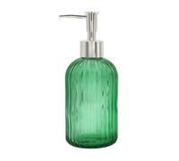 Glass Soap Dispenser Bathroom Countertop Shampoo and Conditioner Dispenser Washing Up Liquid Hand Soap Pump Bottle Dispenser Kitchen(1, Green)