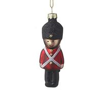 Glass Soldier 9cm Hanging Christmas Tree Decorations - Pair, two supplied