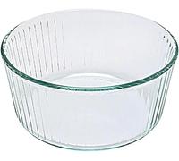 Glass Soufflé Dish 21 cm - Borosilicate Oven-Safe Baking & Serving Dish Microwave & Dishwasher Friendly High Resistance Glass Bake Dish.
