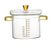 Glass Soup Porridge Pot Handmade Stockpots with Lid for Kitchen Egg Cooking Large