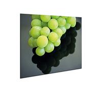 Glass splashback 60 cm x 52 cm | Toughened safety glass kitchen wall splash-back guard | 11134 green grapes | by semUp
