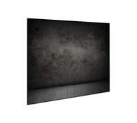 Glass splashback 60 cm x 52 cm | Toughened safety glass kitchen wall splash-back guard | 11568 black | by semUp
