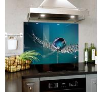 Glass Splashback Kitchen Tile Cooker Panel ANY SIZE Macro Drop Water Dew 0380
