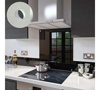 Glass Splashbacks Black - Made by Premier Range in 100cm Wide x 75cm High with Fixing Holes