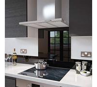 Glass Splashbacks Black - Made by Premier Range in 75cm Wide x 70cm High