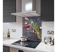 Glass Splashbacks Herbs and Spices - Made By Premier Range in 60cm Wide x 40cm High
