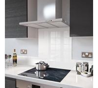 Glass Splashbacks High Gloss White - Made By Premier Range in 50cm Wide x 100cm High