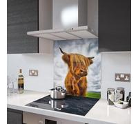 Glass Splashbacks Highland Cow - Made by Premier Range in 60cm Wide x 80cm High
